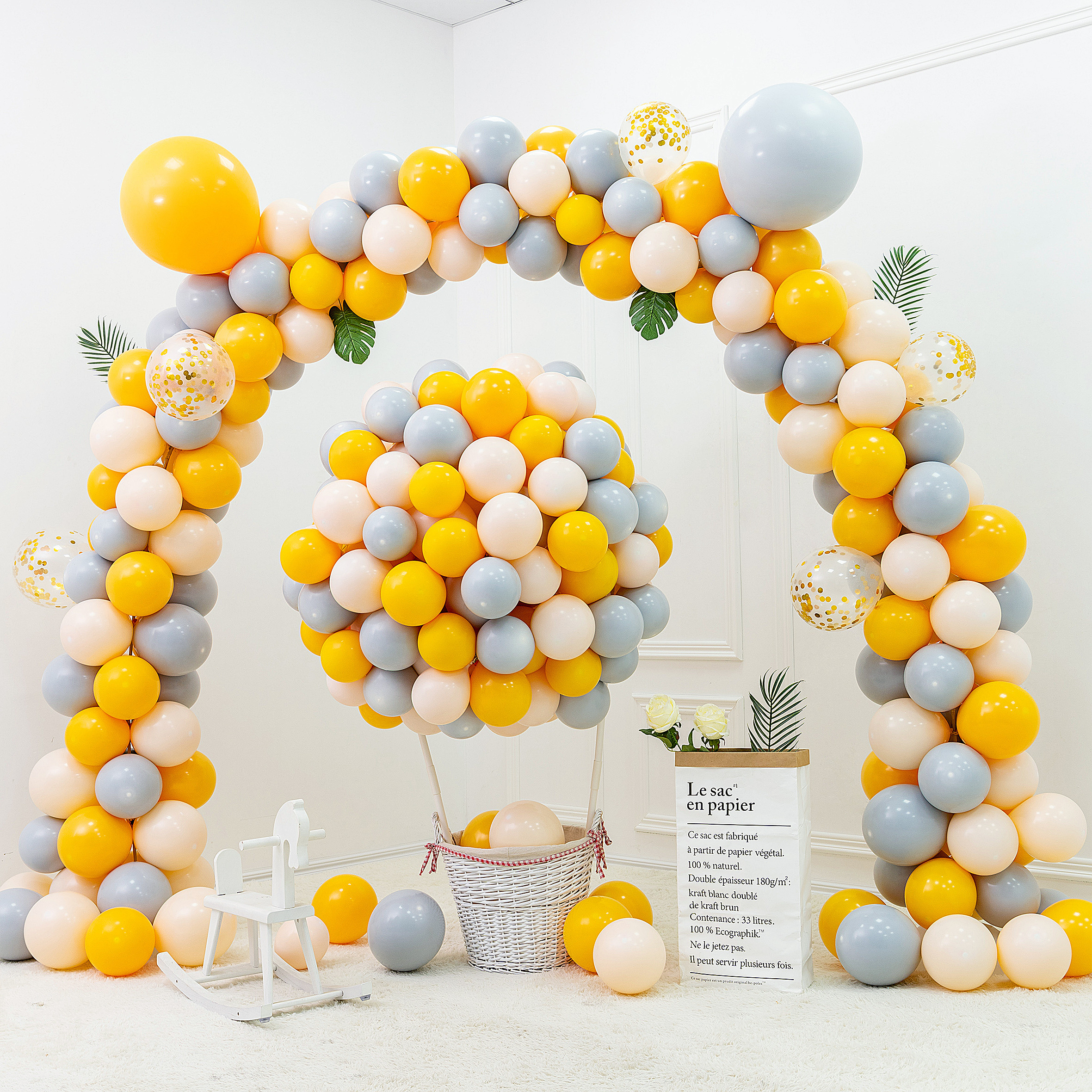 Kindergarten opening ceremony Arch layout atmosphere balloon class tutorial activity shop opening anniversary decoration