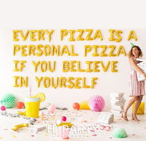 Birthday party anniversary DIY letter 16 inch Capital Gold letter aluminum film balloon 26 letter A- Z