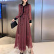 Chiffon floral French dress thin section women's 2023 spring new high-end retro temperament high-end skirt