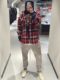 FOG FEAR OF GOD main line American retro fifth season men's flannel red plaid couple shirt