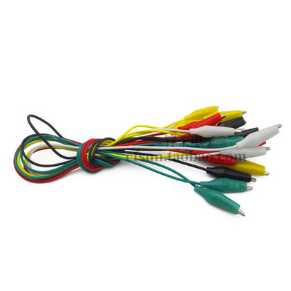 Color double crocodile clamp wire test wire wire length of 50cm crocodile clamp large number