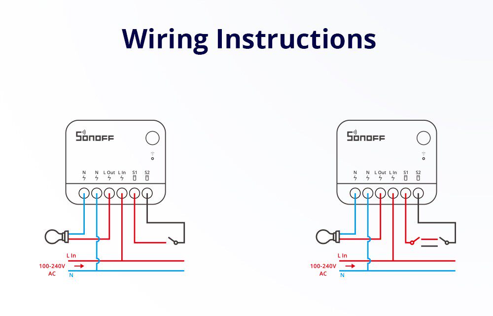 Интеллектуальный выключатель 双控智能wifi开关 支持alexa语音控制 sonoff mini r4智能开关 智能家居86型开关