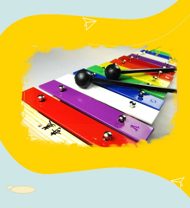 Chi Mei Nhạc xylophone 15 tông màu Nhạc cụ gõ cho trẻ em mẫu giáo Đồ chơi giáo dục Màu xylophone đàn piano mini cho bé