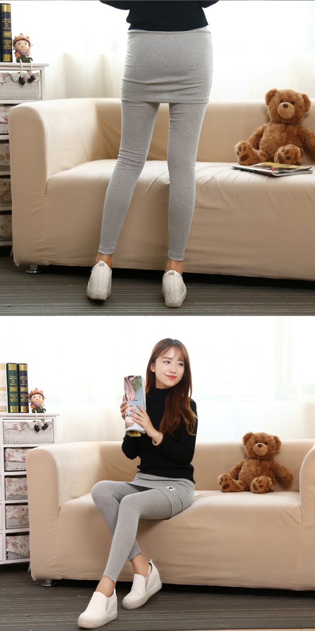 Mùa thu đông giả hai chiếc quần legging nữ 2017 mới cộng với nhung dày mặc quần chân nhỏ là quần thun ôm sát hông. quần áo đẹp nữ