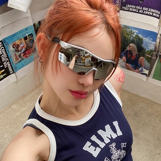 Korean Version 2024 New Mercury-Colored Sunglasses, Mountaineering Goggles, Reflective Cycling Glasses, Trendy Windproof Sunglasses for Men and Women