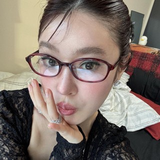 European and American Narrow-Frame Oval Cat-Eye Non-Prescription Glasses for Women, Suitable for Plain Makeup, Can Be Fitted with Prescription Lenses, Small Round Face Eyeglass Frames, Trendy