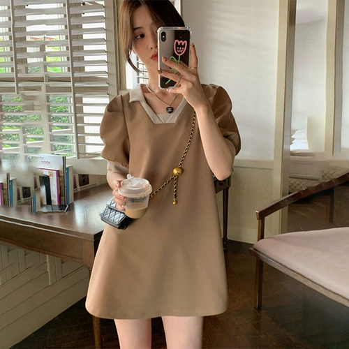 Хаки платье, юбка, 2025 года, изысканный стиль, французский стиль