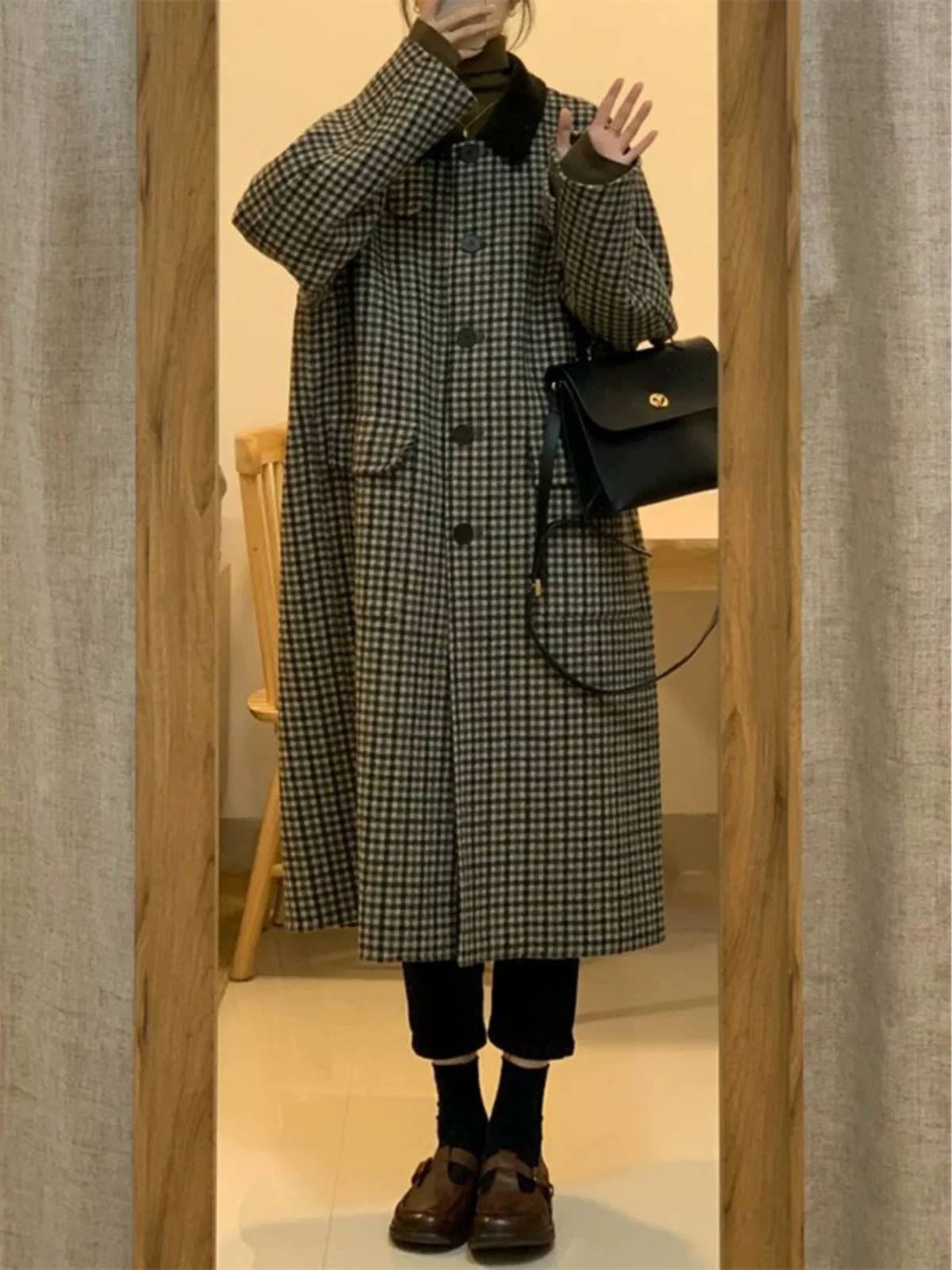 Winter clothing 2025 New British style double-sided wool coat cold coat women with antique wool coat