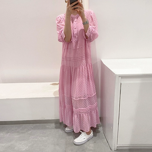 Лонгслив, розовая осенняя длинная юбка, в корейском стиле, 2025 года