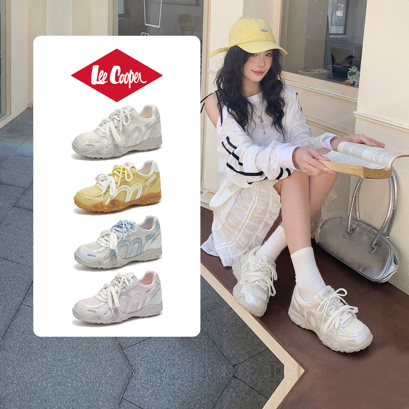 [Same Style as Meng Ziyi] Lee Cooper Women's Training Shoes 2026 New Summer Breathable Mesh Thin Casual Shoes