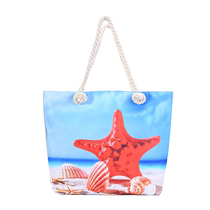 Sac en toile beau et polyvalent sac de plage de natation sac à bandoulière sac fourre-tout de grande capacité sac à main de rangement simple