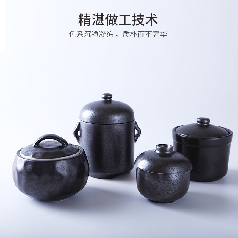 Three points to burn small bird 's nest curing pot of stew stew ceramic small water stew tureen cups small individual household