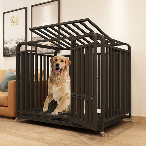 Собачья клетка средняя большая собачья комната с краем туалета маленькая домашняя клетка лабрадор золотой ретривер клетку