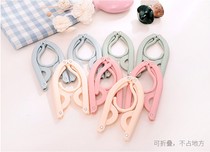 Travel hangers travel business folding hangers portable clothes hangers non-slip belt clips clothes racks clothes racks 8 sets