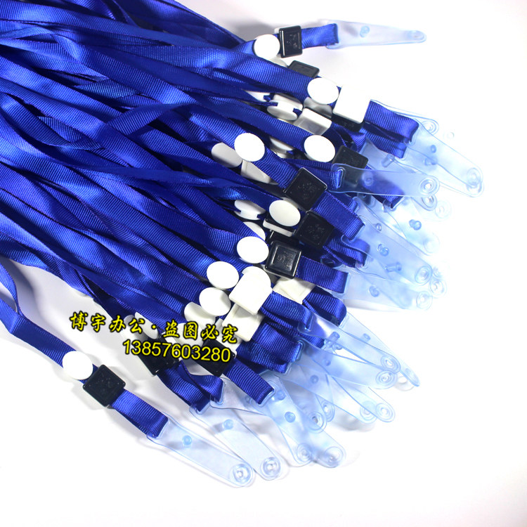Puya work permit rope with card sleeve ID card lanyard exhibition certificate lanyard hanging neck transparent buckle rope can print LOGO