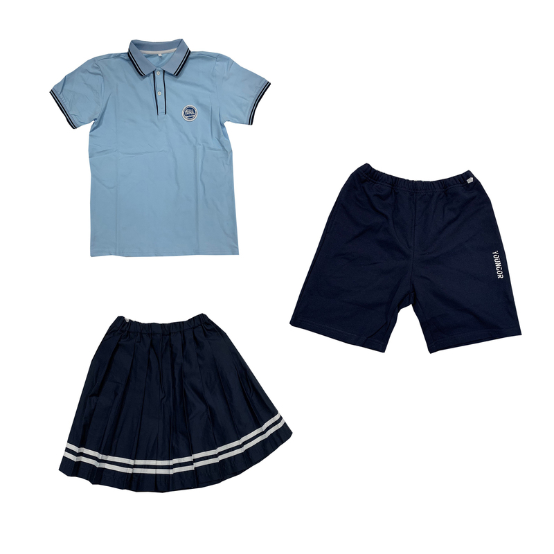[Chinese School] Men's and Women's Short-Sleeved T-Shirts, Shorts, Skirts 56021/56001A/56001B