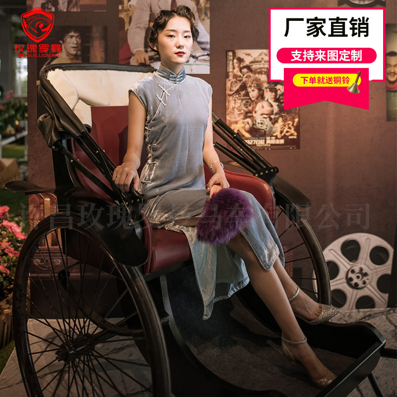 Retro Manpower Yellow Bauer Old Shanghai Film and TV props Wind Scenic Area sightseeing rental tourism commercial exhibition of the Republic of China