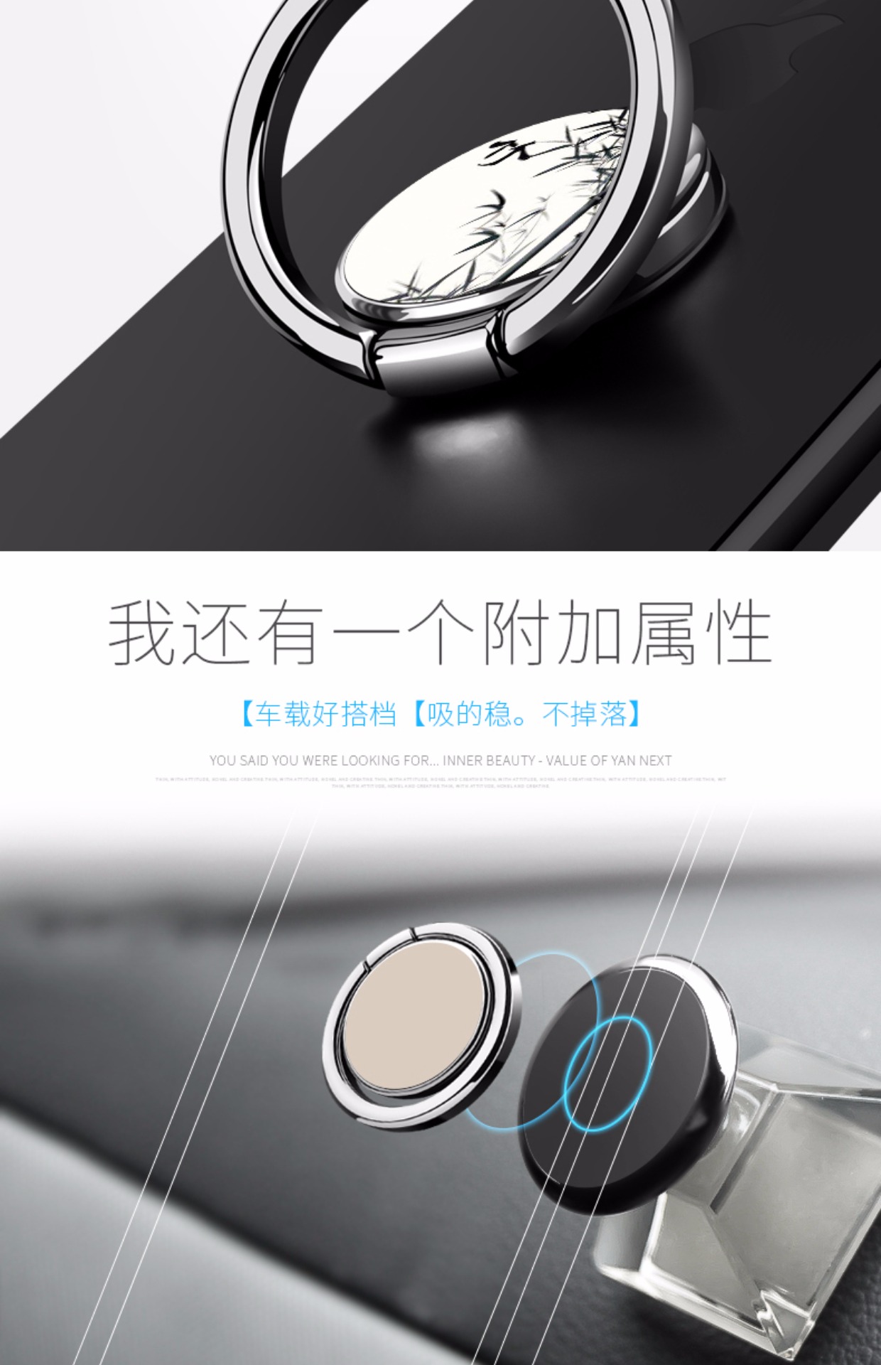 Con quay hồi chuyển điện thoại di động kệ khung dính nhỏ oppo điện thoại di động khóa vòng miệng phổ quát đa chức năng khóa - Nhẫn nhẫn pnj nữ