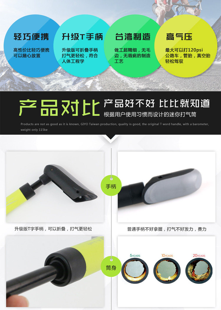 Pompe à vélo GIYO - Ref 2390283 Image 18