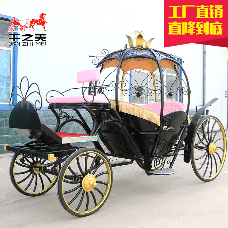 Eurostyle Black Swan fairytale princess carriage Cinderella Pumpkin Carriage Tourist Sightseeing Carriage Wedding Tour Events-Taobao