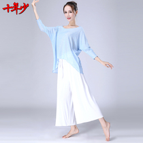 Ten young modern dance practice clothes top dance clothing 2021 new female adult classical dance loose women suit