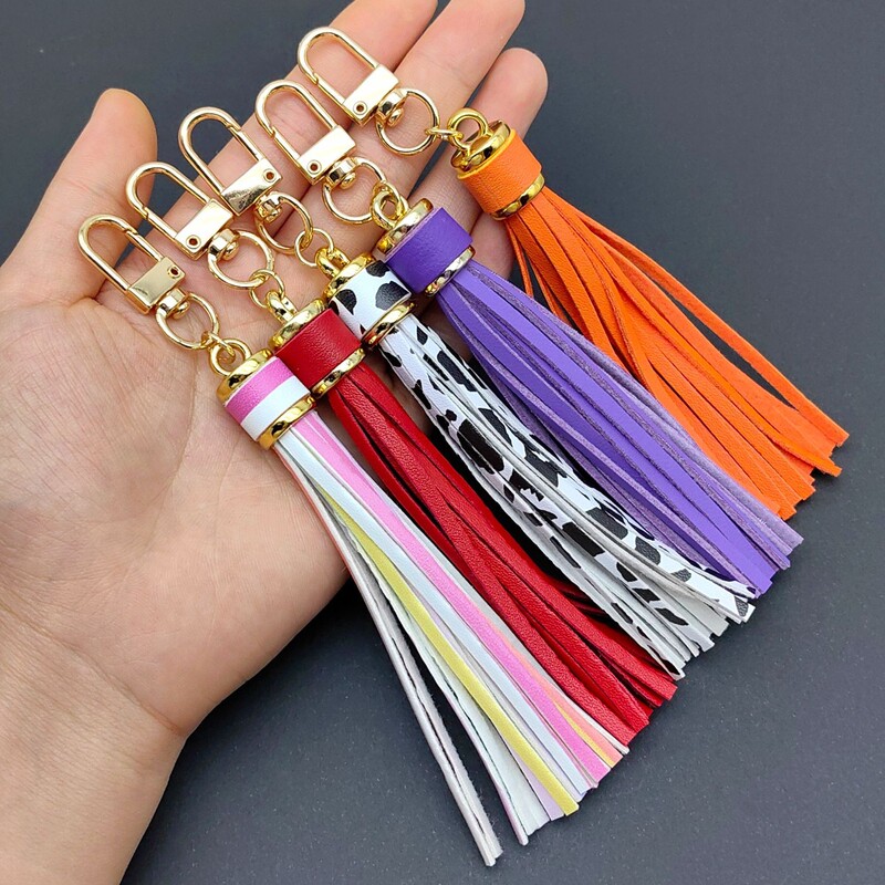 Pu Leather Tassel Keychain DIY Luggage Accessories Silicone Bracelet Tassel Accessories Women's Bag Pendant Pu Leather Tassel Keychain DIY Luggage Accessories Silicone Bracelet Tassel Accessories Women's Bag Pendant