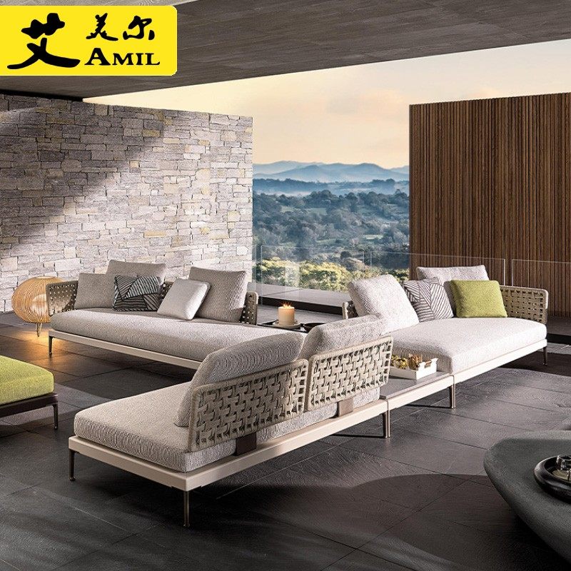 北欧户外庭院休闲高端沙发|别墅藤编家具新宠!花园/酒店必备的颜值王炸组合!-户外沙发-淘宝好物网