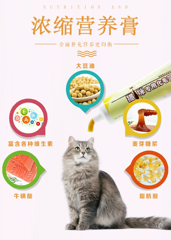 Kem dưỡng tóc dành cho mèo Kem dưỡng tóc loại bỏ kem bóng năng lượng - Cat / Dog Health bổ sung