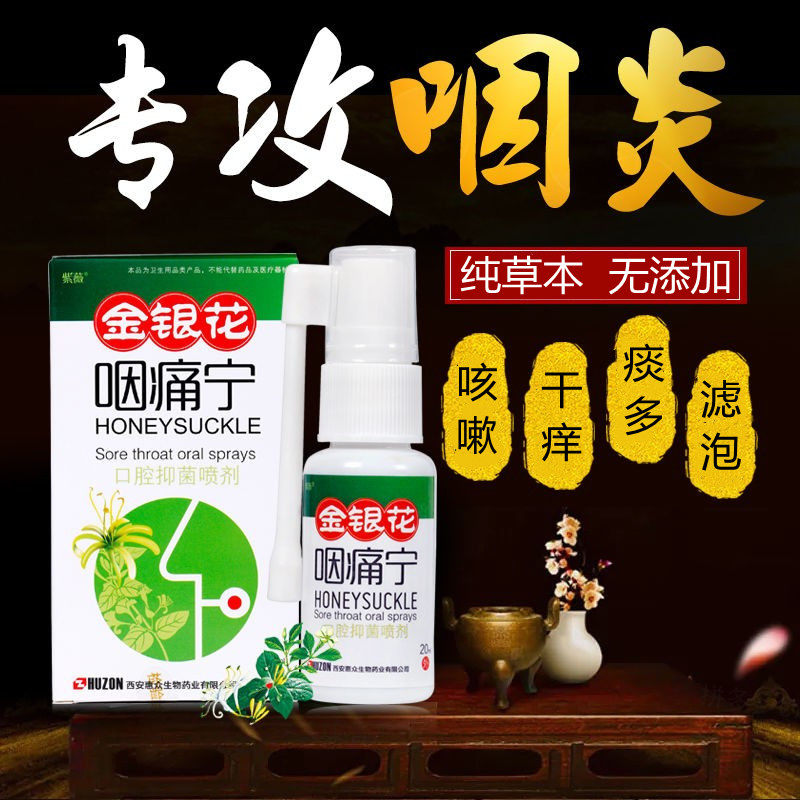 Tonsils Inflamed Hypertrophy Swelling of Strep Throat Filter Proliferation of Dry Itch with Sputum Sensation Spray