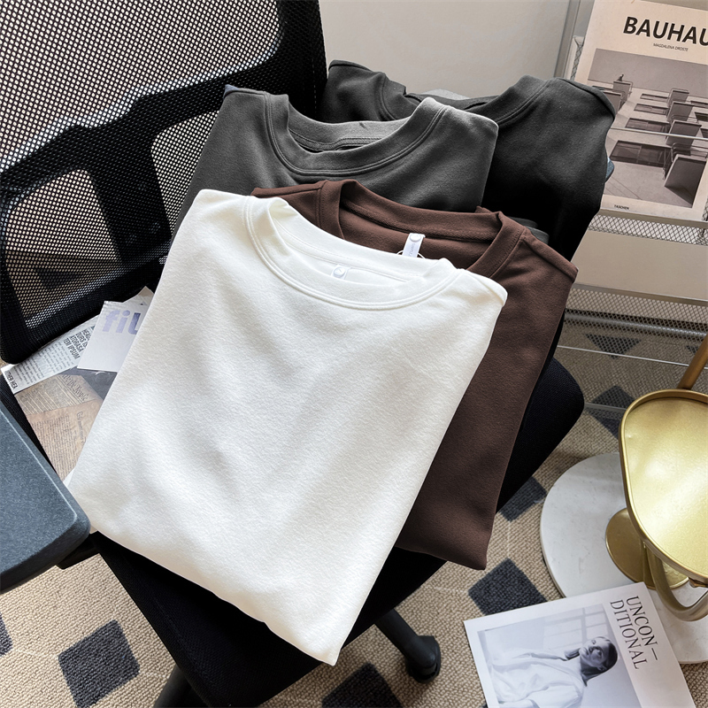 Autumn and Winter Warm Solid Color Base Layer Shirt, Derong Half-High Collar Long-Sleeve T-Shirt, Unisex Large Size Sweatshirt Autumn and Winter Warm Solid Color Base Layer Shirt, Derong Half-High Collar Long-Sleeve T-Shirt, Unisex Large Size Sweatshirt