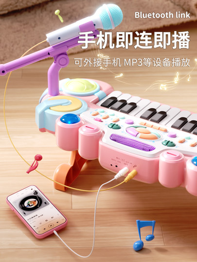 Детская электронная клавиатура-игрушка для начинающих, может играть на маленьком пианино, обучающая для детей 3-6 лет, подарок для девочек в 2025 году.