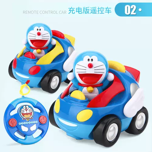 Детский транспорт, электрическая игрушечная машина для мальчиков и девочек, гоночный автомобиль, Дораэмон, дистанционное управление, 3 лет, подарок на день рождения