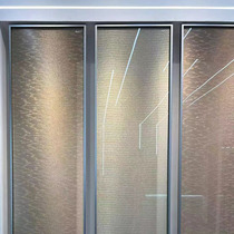 Customized wired glass screen entry entrance partition modern simple double-layer laminated tempered art glass