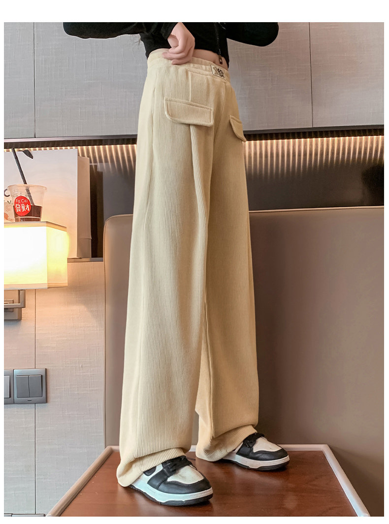 Осенние детские штаны, коллекция 2023, подходят для подростков, свободный прямой крой Kaida 