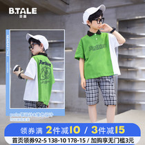 Betian Boy Suit Summer Children Summer Clothes Sports Short Sleeve Boy Handsome two sets of handsome qi tide childrens clothes