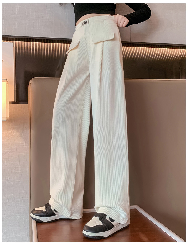 Осенние детские штаны, коллекция 2023, подходят для подростков, свободный прямой крой Kaida 