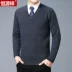 Áo len cashmere cổ chữ V đồ đôi nam nữ Áo len