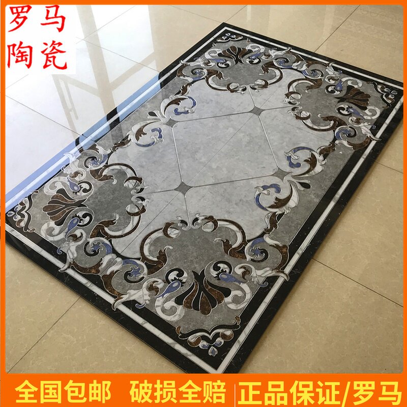 Tile living room parquet floor tiles 800x800 European dining room carpet tiles parquet parabolic crystal tiles Aisle entrance floor tiles