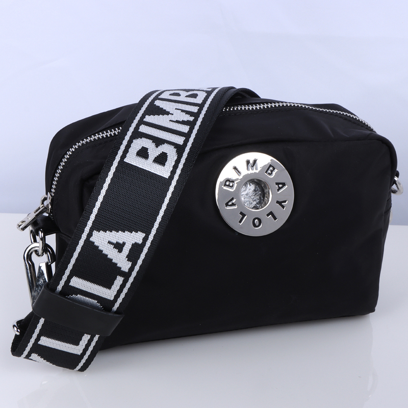 Bimba Y Lola Small Square Bag, High-End Nylon Black Shoulder Crossbody Bag, Adjustable and Detachable Women's Bag Bimba Y Lola Small Square Bag, High-End Nylon Black Shoulder Crossbody Bag, Adjustable and Detachable Women's Bag