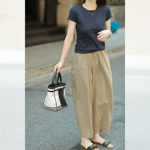 莉贝琳 Прохладная трикотажная футболка, свободный крой, по фигуре, короткий рукав