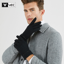 VEC wool gloves mens new winter driving cycling windproof and cold winter business warmth and leisure