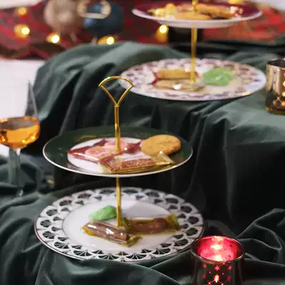 (TaDah suddenly) Jazz Age ARTDECO bone china dessert rack Gatsby wedding gift