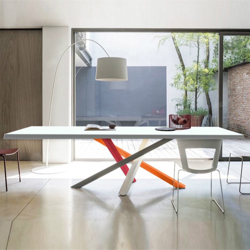 Nordic Long Table, Simple Conference Table, Solid Wood Computer Table, Designer Office Desk, Modern Personalized Desk, Workbench