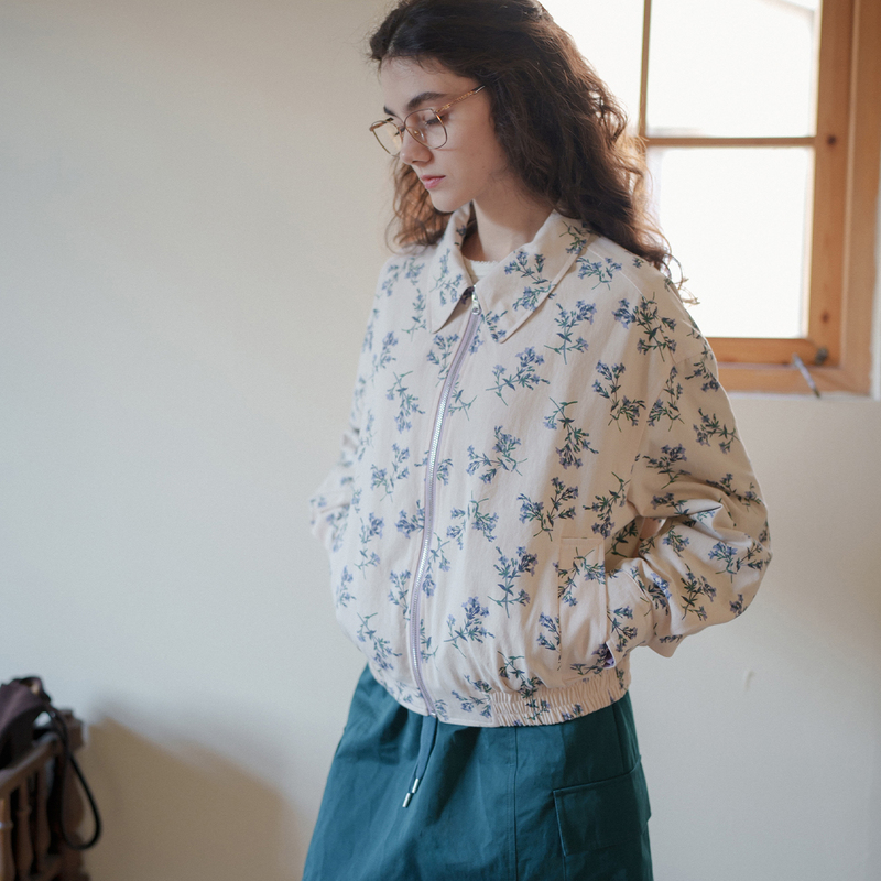 Marchnoon Italian Floral Jacket French-Style Relaxed Short Coat Taro Purple Reversible Casual Jacket Marchnoon Italian Floral Jacket French-Style Relaxed Short Coat Taro Purple Reversible Casual Jacket