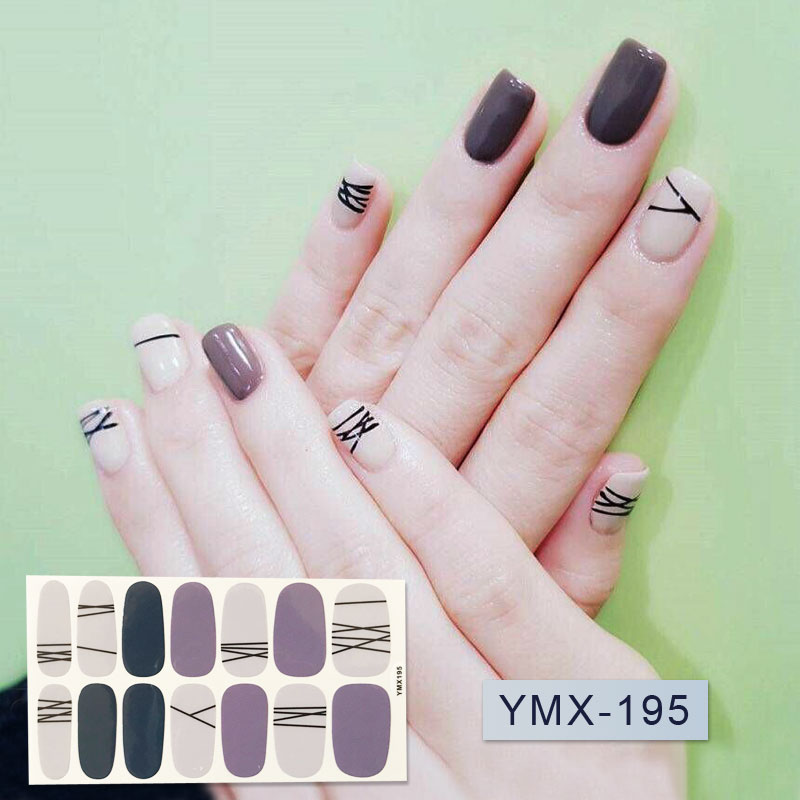 Nail Sticker Nail Sticker Full Sticker Không thấm nước Kéo dài 3D Nail Sticker Nail Art Đính Trang sức Công cụ Bốn máy mài nail
