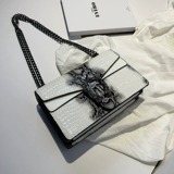 Универсальная сумка, крокодиловый принт, на одно плечо