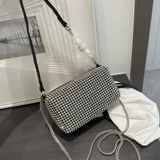 Летняя сумка через плечо, портативная сумка на одно плечо, сумка подмышку, сумка для еды, инкрустировано бриллиантами