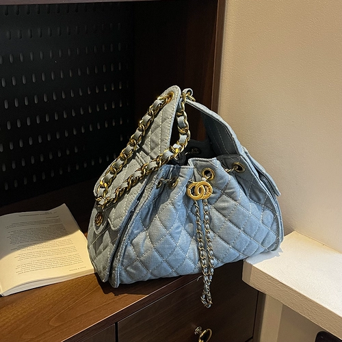 Вместительная и большая модная сумка на одно плечо с ромбовидным узором, ведро, весенняя барсетка, сумка через плечо, на шнурках