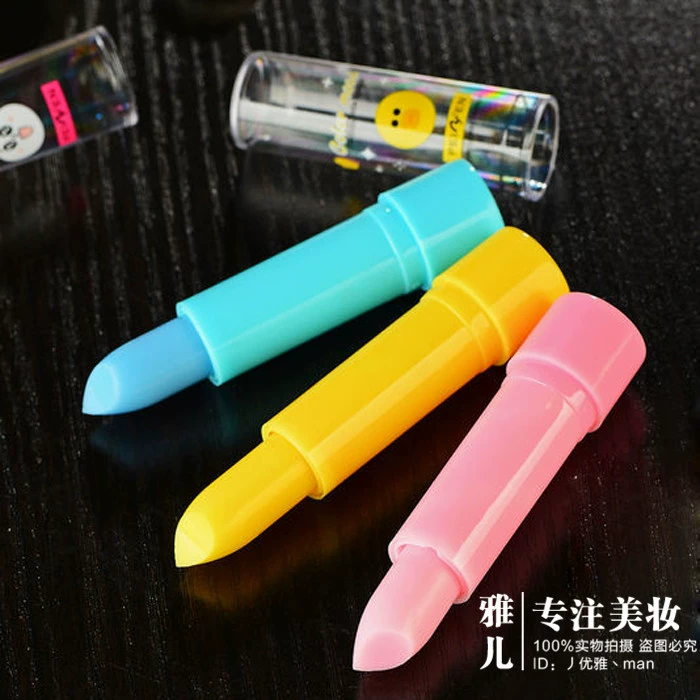Phiên bản giới hạn nhỏ thú cưng dễ thương thỏ dễ thương vịt hoạt hình nhỏ động vật màu son dưỡng môi không dính cốc màu đỏ - Son môi black rouge ver 1