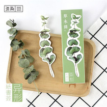 Paper bookmarks between flowers and plants hand-painted original 30 boxed alien message card creative paper student bookmark message message message card company event gift